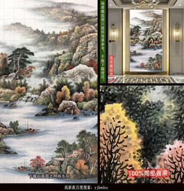 江南水乡水墨画