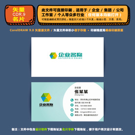 精品矢量名片企业集团通用名片