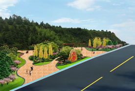 道路绿化景观设计效果图