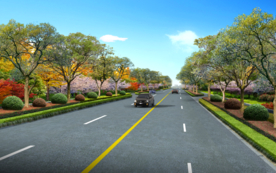 道路景观设计效果图