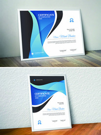 蓝色创意时尚证书