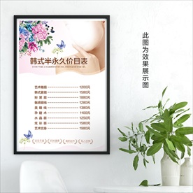 韩式半永久价目表