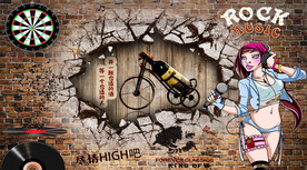 酒吧工装背景墙