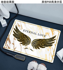 北欧风几何抽象轻奢地垫