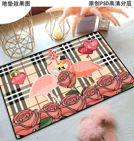 可爱时尚卡通图案地垫