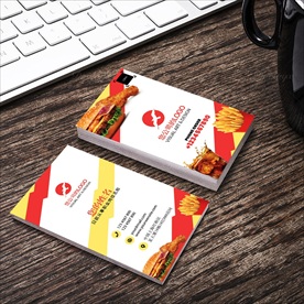 快餐店名片模板