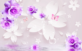 紫色花朵背景图