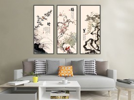 梅兰竹菊装饰画