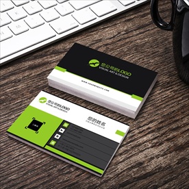 绿色黑色商务名片
