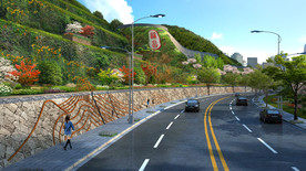 道路效果图护坡效果图市政效果图