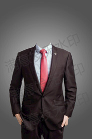 红色领带黑色形象照