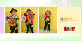 儿童相册黄色背景图片