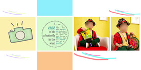 儿童相册模板 男孩 黄色