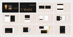 高端 豪宅写字楼黑金VI系统图