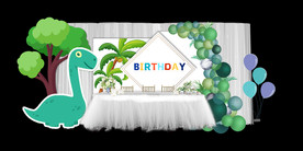 森系恐龙主题签到迎宾舞台背景