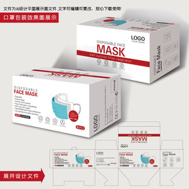国际口罩包装盒