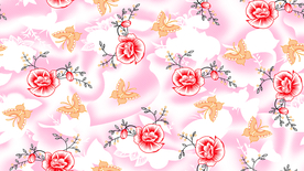 大牌精细蝴蝶效果花