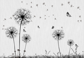 蒲公英电视背景墙