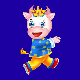 卡通牛牛年门画牛年门贴牛年大吉