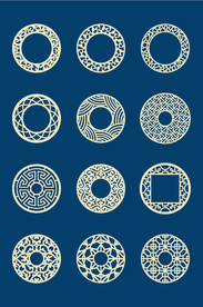 圆形纹样底纹