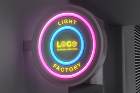 招牌荧光灯LOGO样机贴图