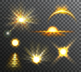 太阳日出日落逼真免扣素材