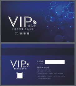 VIP卡 蓝色 科技