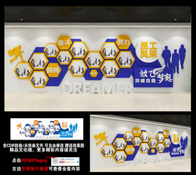 员工风采墙企业励志墙公司形象墙