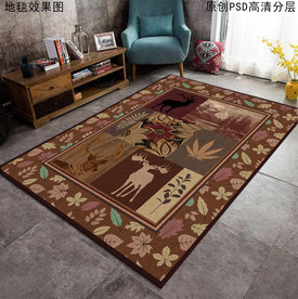 北欧森林欧式复古地毯