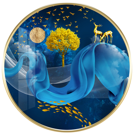 发财树麋鹿装饰画