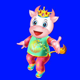 牛年门画牛年门贴卡通牛