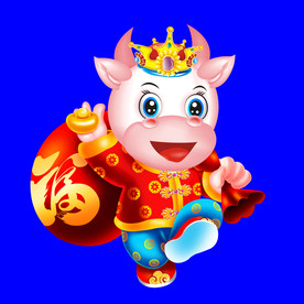 牛年门画牛年门贴卡通牛