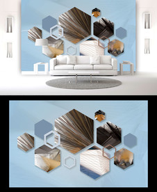 立体几何背景墙