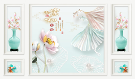 新中式家和电视墙