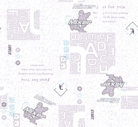 大牌精美字母卡通乱花