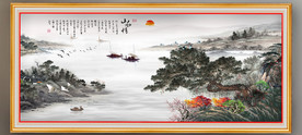 原创水墨山水风景装饰画