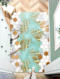 几何抽象轻奢抽象玄关地毯