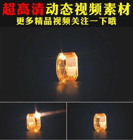 浪漫金色水晶钻石动态视频素材