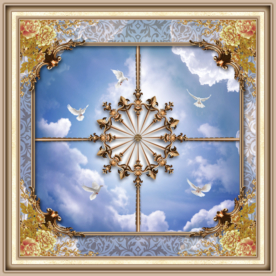 欧式天空天花吊顶壁画