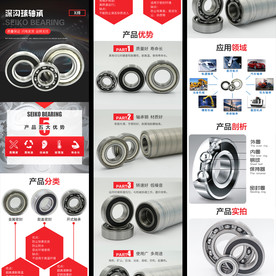 深沟球轴承淘宝详情页模板