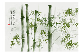 新中式水墨竹子电视背景墙