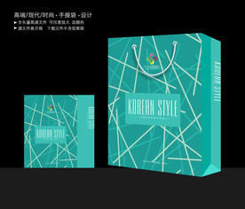 绿色手提袋 手提袋设计 手提袋