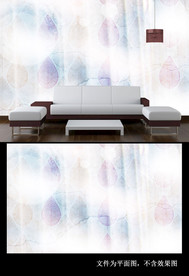 手绘树叶背景墙