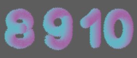 渐变数字