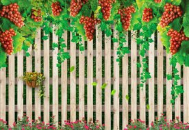 田园风格背景墙壁画