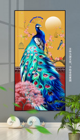 新中式孔雀装饰画