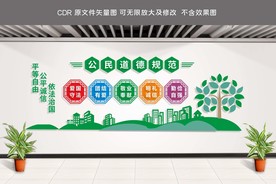 公民道德规范文化墙