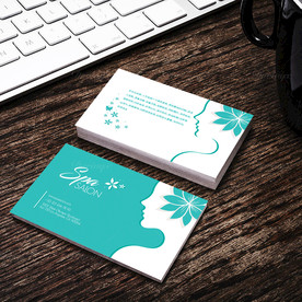 美容美发名片正反双面PSD模板