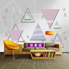 3D三角 几何 背景墙