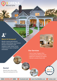 房地产酒店民宿短租中介海报传单